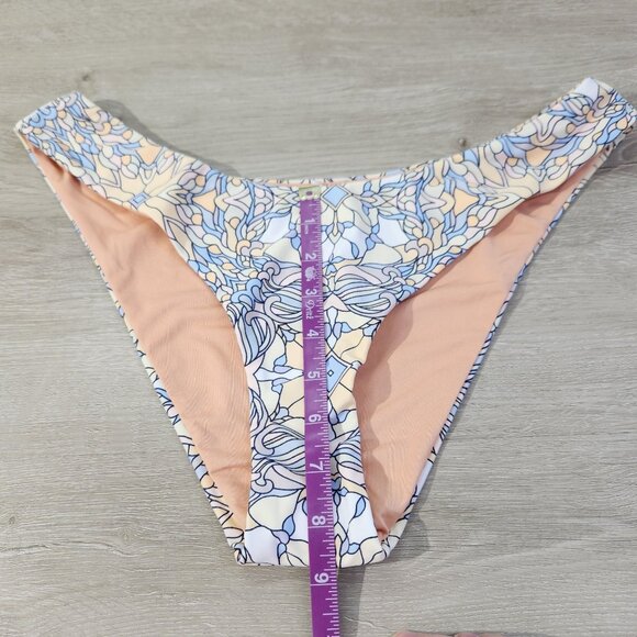 J. Crew Curved-waist Cheeky Bikini Bottom Kaleidoscope New W Tags Women's Size M - Picture 4 of 16